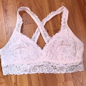 Aerie pink lace bralette